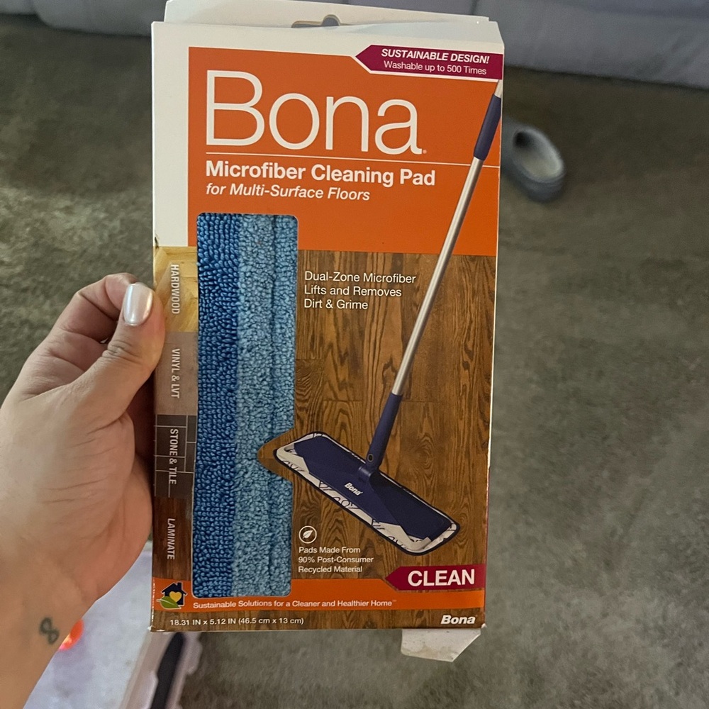 Bona Microfiber Cleaning Pad for Multi-Surface Floors - 2 pack